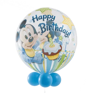 Mickey Mouse Happy Birthday Balloon PNG image