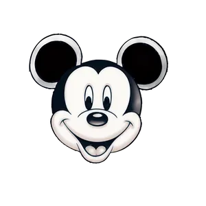 Mickey Mouse Head Silhouette PNG 25