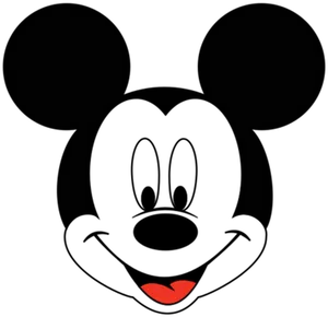 Mickey Mouse Minimalist Silhouette PNG image