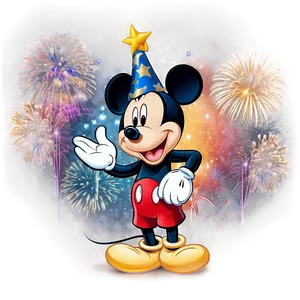Mickey Mouse New Year Celebration Png Kjp PNG image