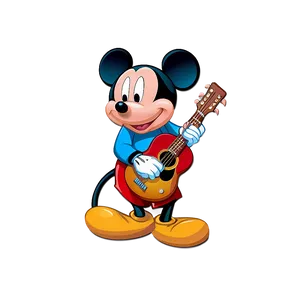 Mickey Mouse Playing Guitar Png 05242024 PNG image