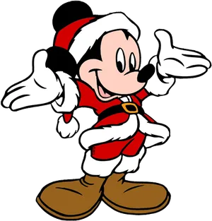 Mickey Mouse Santa Costume PNG image