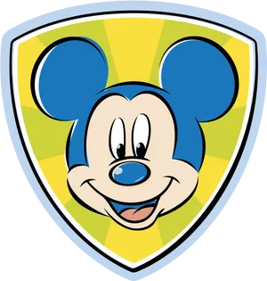 Mickey Mouse Shield Face Graphic PNG image
