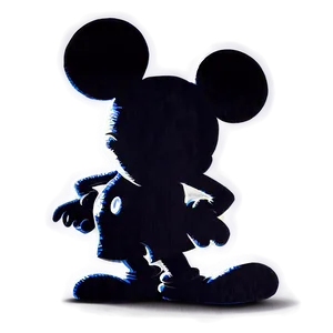 Mickey Mouse Silhouette Illustration Png 06202024 PNG image