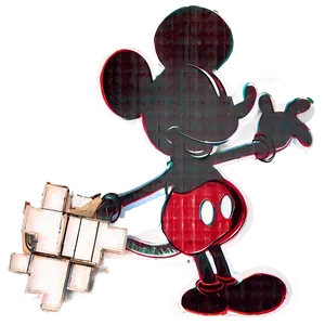 Mickey Mouse Silhouette Mural PNG Mqj8
