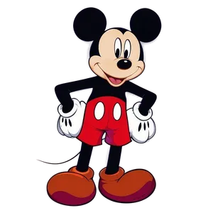 Mickey Mouse Silhouette Vector PNG 06202024 PNG