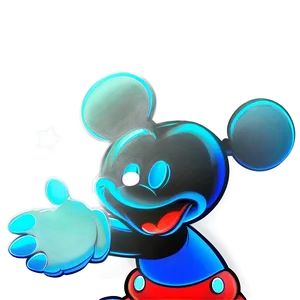 Mickey Mouse Silhouette Wallpaper Png Alb PNG image