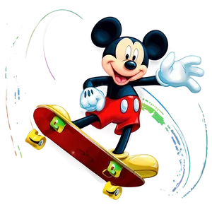 Mickey Mouse Skateboarding Png Pya PNG image