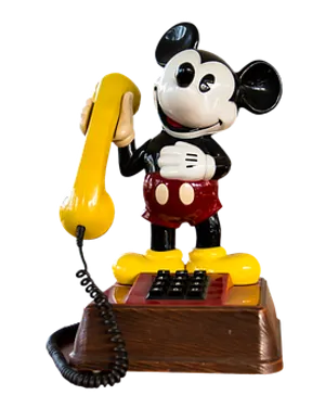 Mickey Mouse Telephone Vintage Collectible PNG image