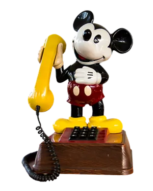 Mickey Mouse Telephone Vintage PNG image
