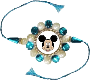 Mickey Mouse Themed Rakhi Design PNG image