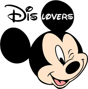 Mickey Mouse Winking Graphic PNG image