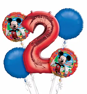 Mickey Mouse2nd Birthday Balloons PNG image