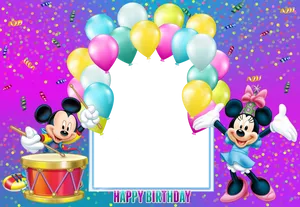 Mickeyand Minnie Birthday Celebration PNG image