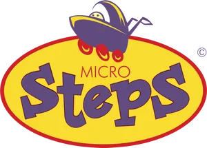 Micro Steps Logowith Spaceship PNG image