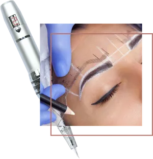 Microblading Eyebrow Enhancement Procedure PNG image