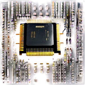 Microelectronics Chip Detail PNG Fdr PNG