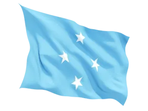 Micronesian Flag Waving PNG image