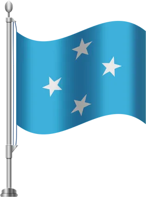 Micronesian Flag Waving PNG image