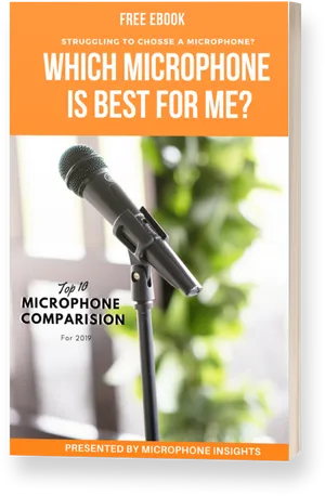 Microphone Ebook Advertisement PNG image