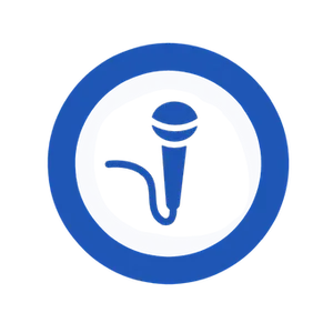 Microphone Icon Blue Circle