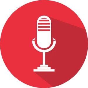 Microphone Icon Red Background PNG image