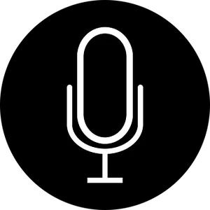 Microphone Icon Simple Black Background