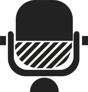 Microphone Icon Simple Design PNG image