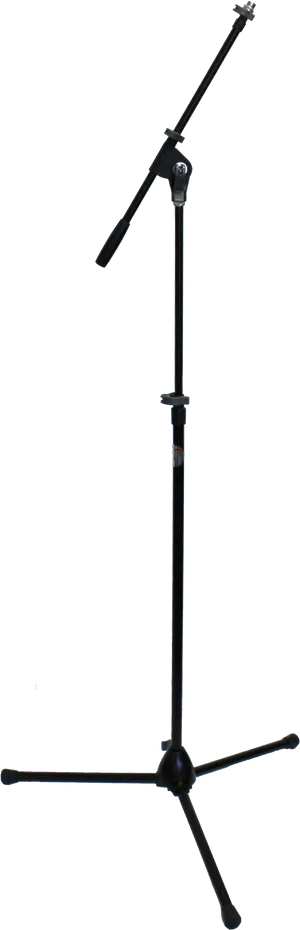 Microphone Stand Isolatedon Black PNG image