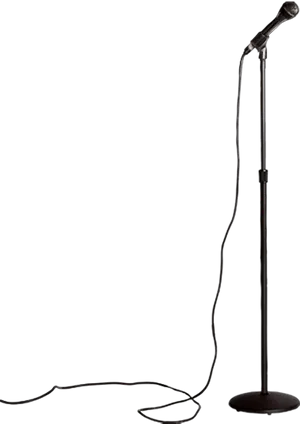 Microphone Stand Silhouette PNG image