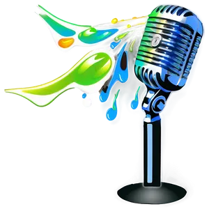 Microphone With Splash Color Png Rgf PNG image