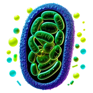 Microscopic Bacteria PNG Qkw