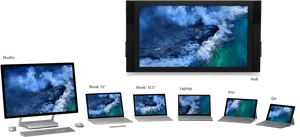 Microsoft Device Family Lineup PNG