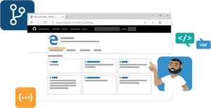 Microsoft Edge Git Hub Presentation PNG