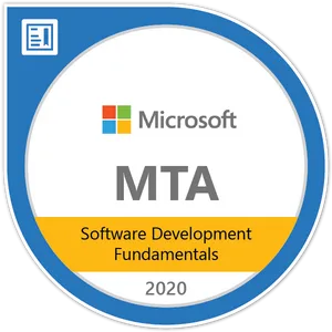 Microsoft M T A Software Development Fundamentals Badge2020 PNG image