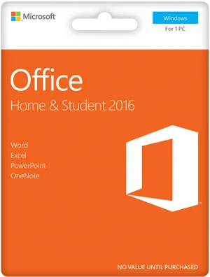 Microsoft Office Home Student2016 Product PNG image