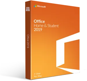 Microsoft Office Home Student2019 Mac Box PNG image