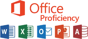 Microsoft Office Proficiency Icons PNG image