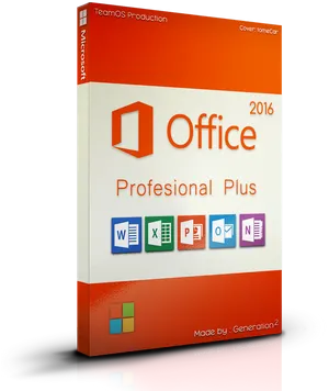 Microsoft Office2016 Professional Plus Box PNG image