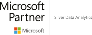 Microsoft Partner Silver Data Analytics Badge PNG image