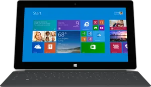 Microsoft Surface Tablet Windows8 Start Screen PNG image