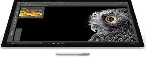Microsoft Surfacewith Photoshop Owl Graphic PNG image