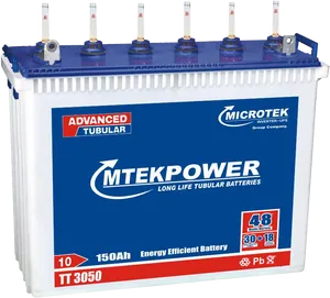 Microtek Tubular Battery T T3050 PNG image