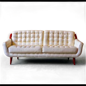 Mid Century Modern White Couch Png 06212024 PNG image