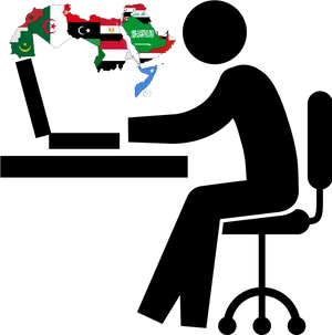 Middle Eastern Online Communication PNG image