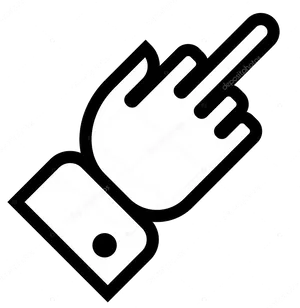 Middle Finger Icon Graphic PNG image