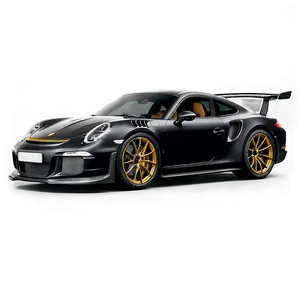 Midnight Black Porsche 911 Gt3 Rs Png 4 PNG image