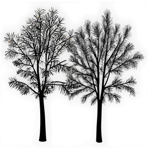 Midnight Black Trees Png 06292024 PNG image