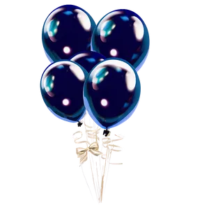 Midnight Blue Balloons PNG 06122024