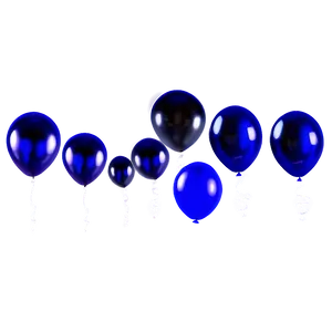 Midnight Blue Balloons PNG 89